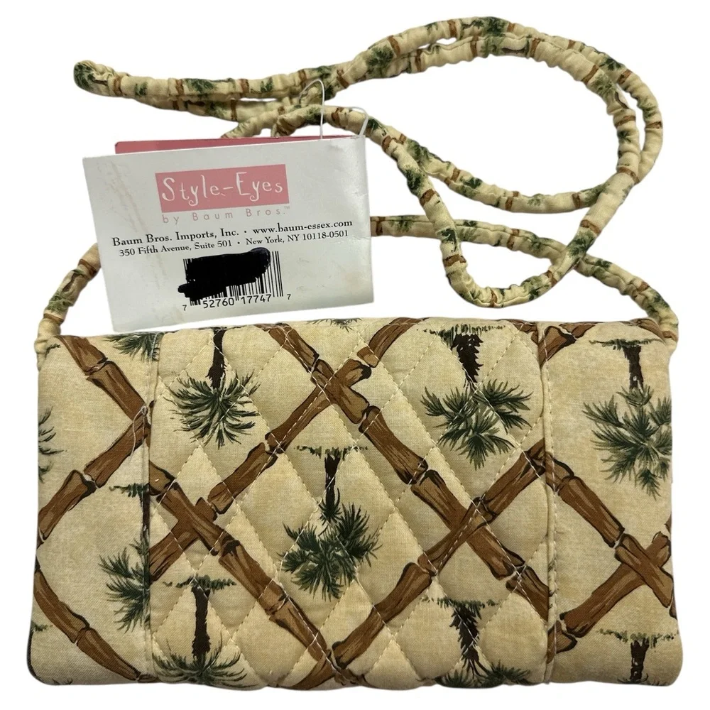 Style-Eyes by Baum Bros. Palm Tree Cotton Crossbody Bag/Wallet